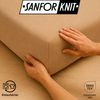 EXKLUSIV HEIMTEXTIL Marke Jersey Spannbettlaken 180 x 200 cm Sand 100% Baumwolle Öko - Tex Zertifiziert Bed-Sheet Bettlaken Spannbetttuch Topper Leinentuch Bild 5