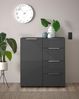 Stella Trading Kommode SANTORIN Anthrazit mit Glasfront, 90 x 99 x 40 cm (B/H/T), Holzwerkstoff Bild 2
