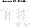 Stella Trading Kommode SANTORIN Anthrazit mit Glasfront, 90 x 99 x 40 cm (B/H/T), Holzwerkstoff Bild 3