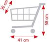 Supermarkt-Einkaufswagen navy blue Bild 2