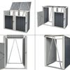 Mülltonnenbox Tarbek für 2 Tonnen Stahl verzinkt Anthrazit 121x146x82cm [en. casa] Bild 5