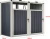 Mülltonnenbox Tarbek für 2 Tonnen Stahl verzinkt Anthrazit 121x146x82cm [en. casa] Bild 3