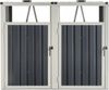 Mülltonnenbox Tarbek für 2 Tonnen Stahl verzinkt Anthrazit 121x146x82cm [en. casa] Bild 4