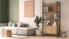 Dmora Regal Acasta 90 x 34 x 180h cm Braun 4 Böden 1 Tür Bild 5