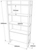 Dmora Regal Acasta 90 x 34 x 180h cm Braun 4 Böden 1 Tür Bild 2