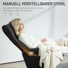 HOMCOM Relaxsessel mit Hocker 360°Drehbar TV-Sessel mit Liegefunktion (Fernsehsessel, 1-St, Ruhesessel mit Verstellbar Rückenlehne), bis 150 kg belastbar für Wohnzimmer Kunstleder, Schwarz Bild 4