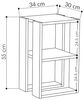 Dmora Nachttisch Imai 30 x 30 x 55h cm Weiß, 2 Regalböden Bild 4