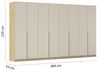 Rauch Möbel Alabama, Kleiderschrank für Schlafzimmer, Kinderzimmer, Wohnzimmer, Garderobe, Flur, 8-türig, mit Zubehör Premium, Farbe Beige/Eiche Artisan. Holz, Breite 360 cm Bild 3