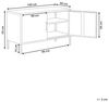 Metallschrank mit hohen Füßen, Türen, Griffen & Regalboden, Stahl, 100 x 40 x 65 cm, Rot Bild 3
