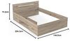 Demeyere Lit Double Pour Adulte Michigan 140 X 200 cm 2 Tiroirs / 1 Niche - Style Industriel - Fabriqué en France – Modulable und Fonctionnel Bild 3