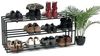 DanDiBo Schuhregal Metall Schwarz 3 Ebenen 96552 Schuhablage Schuhständer Modern Stabil Massiv Schuhschrank Ablage Bild 4