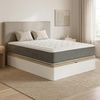 DUÉRMETE ONLINE - Packung viskoelastische Matratze Bio Nature Dicke 24 cm + Klappbett aus Holz, große Kapazität | Farbe Weiß 150x190 Bild 2