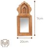 Marrakesch Orient & Mediterran Interior Schminkspiegel Wandspiegel Mukana Natur 22cm hoch 10cm breit 3cm tief, Handarbeit (1-St), Handarbeit Bild 3