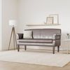 CAVADORE 3-Sitzer Küchensofa Malm, Sitzbank für Küche oder Esszimmer in Lederoptik, Inkl. Armteilverstellung, Federkern und moderner Kontrastnaht, 182 x 97 x 78, Mikrofaser: braun Bild 2