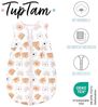 TupTam Ganzjahresschlafsack 2.5 TOG wattiert ärmellos Baby Schlafsack OEKO-TEX, Farbe: Tierköpfe Regenbogen beige, Größe: 104-110 Bild 2