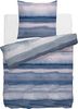 HnL Twill Bettwäsche Orchard Gestreift Blau 135x200 cm + 80x80 cm Bild 1