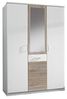 Kleiderschrank CLICK Weiß Sonoma Eiche sägerau Spiegel 135 Bild 4