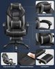 Songmics Gaming Stuhl mit Fußstütze, ergonomisches Design, verstellbare Kopfstütze, Lendenstütze, bis zu 150 kg belastbar, Schwarz-Grau Bild 5
