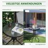 Outsunny Gartentisch Glastisch Beistelltisch Metall+Sicherheitsglas Bild 5