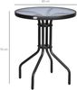 Outsunny Gartentisch Glastisch Beistelltisch Metall+Sicherheitsglas Bild 3
