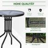 Outsunny Gartentisch Glastisch Beistelltisch Metall+Sicherheitsglas Bild 4