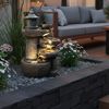 Arnusa Gartenbrunnen Zimmerbrunnen BK851 Springbrunnen Wasserfall Kaskade, Komplettset mit LED Beleuchtung 50 cm Höhe Bild 2