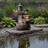 Arnusa Gartenbrunnen Zimmerbrunnen BK851 Springbrunnen Wasserfall Kaskade, Komplettset mit LED Beleuchtung 50 cm Höhe Bild 5