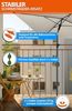 4smile Sonnenschirm Balkon SunnyShade, 200x125 cm, Beige - UPF 50+ Sonnenschirm rechteckig als Sonnenschutz Balkon - SunnyEasy Balkon-Schirm mit 2 x Sonnenschirmhalter + Sonnenschirmhülle Bild 4