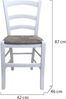 Dmora - Set aus 2 klassischen Holzstühlen, für Esszimmer, Küche oder Wohnzimmer, Made in Italy, cm 46x42h87, Farbe Weiß Bild 2