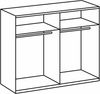 Wimex Kleiderschrank/ Schwebetürenschrank Easy A Plus, (B/H/T) 180 x 210 x 65 cm, Weiß/ Absetzung Anthrazit Bild 3