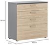 Möbelpartner Denver Büroschrank, Eiche Dekor/Anthrazit, 80,2 x 41 x 84,2 cm Bild 3