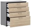 Möbelpartner Denver Büroschrank, Eiche Dekor/Anthrazit, 80,2 x 41 x 84,2 cm Bild 5