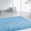 Spirella Badteppich Badematte Duschvorleger Mikrofaser Hochflor | flauschig | rutschhemmend | Gobi | geeignet für Fußbodenheizung | 40x60 cm | Hellblau Bild 2