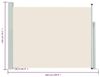 vidaXL Ausziehbare Seitenmarkise 140×500 cm Creme 48395 Bild 3