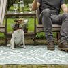 Esschert Design Outdoor-Teppich 182x122 cm Fliesendesign Grün und Weiß 433913 Bild 5