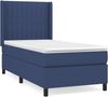 vidaXL Boxspringbett mit Matratze Blau 80x200 cm Stoff 3131551 Bild 3