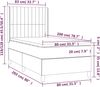 vidaXL Boxspringbett mit Matratze Blau 80x200 cm Stoff 3131551 Bild 2