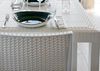Dmora - Tisch im Freien Giove, rechteckiger Gartentisch, Mehrzweck-Gartentisch in Rattan-Optik, 100% Made in Italy, 150x90h74 cm, Weiß Bild 5