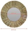 Spetebo Dekospiegel Wand Spiegel rund mit Gras Rahmen - Ø 41 cm (Packung, 1-St, mit Aufhängeöse), Hängespiegel Wanddeko Deko Spiegel Bild 2