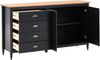 Sideboard mit 2 Türen SHILLINGTON Kiefernholz Schwarz Bild 4