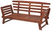 Gartenbank mit Auflage PORTICI 210 cm Holz Dunkelbraun Bild 4