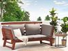 Gartenbank mit Auflage PORTICI 210 cm Holz Dunkelbraun Bild 2