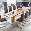 Robas Lund Esszimmerstuhl Leder Baun 2er Set, belastbar bis 130 kg, Schwingstuhl mit Rindsleder, Gestell Edelstahl, Komfortsitzhöhe, 52l x 43b x 103h centimeters Bild 2