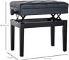 HOMCOM Klavierbank Klavierbank Klavier Bank Schminkhocker mit Stauraum (Hocker, 1-St, Klavierhocker), 54.5 x 33 x 48-58 cm Bild 3