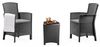 Dmora - Lounge-Set für den Außenbereich Jupiter, Garten-Set mit Kissen, Lounge-Set für den Innenbereich in Rattan-Optik, 100% Made in Italy, Anthrazit Bild 2