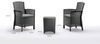 Dmora - Lounge-Set für den Außenbereich Jupiter, Garten-Set mit Kissen, Lounge-Set für den Innenbereich in Rattan-Optik, 100% Made in Italy, Anthrazit Bild 3