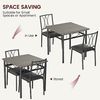 GarveeHome 3-teiliges Esszimmerset für 2 Personen, Quadratisches Holz-Metall-Esstischset mit 2 gepolsterten Stühlen, Landhausgrau – Ideal für kleine Räume & Wohnungen Bild 4