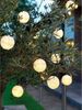 Lumineo LED Solarleuchte, Dauerlicht, warmweiß, LED Solar Lichterkette Lampions 3,5m Nylon Warmweiß Bild 5