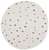 payé Teppich Rund Kinderzimmer - Cream - 160x160 cm - Spielteppich Bunte Punkte Kurzflor Kinderteppich - Oeko-Tex Standard 100 Bild 2