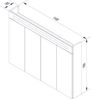 FACKELMANN TWINDY LED Spiegelschrank 110 cm breit, Anthrazit Holzoptik Bild 3